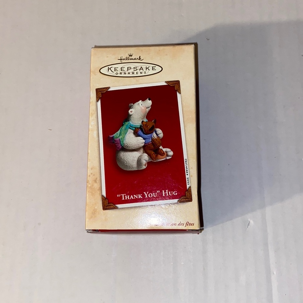 Hallmark Keepsake Ornament “Thank You” Hug Christmas Ornament 2002